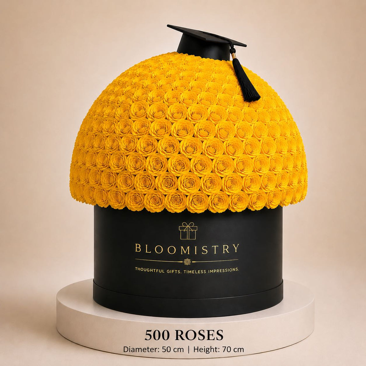 Yellow Rose in black Box Premium