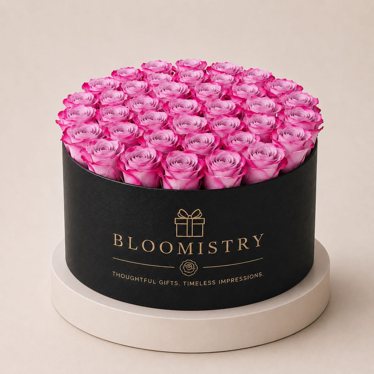 Purple rose in Black box deluxe