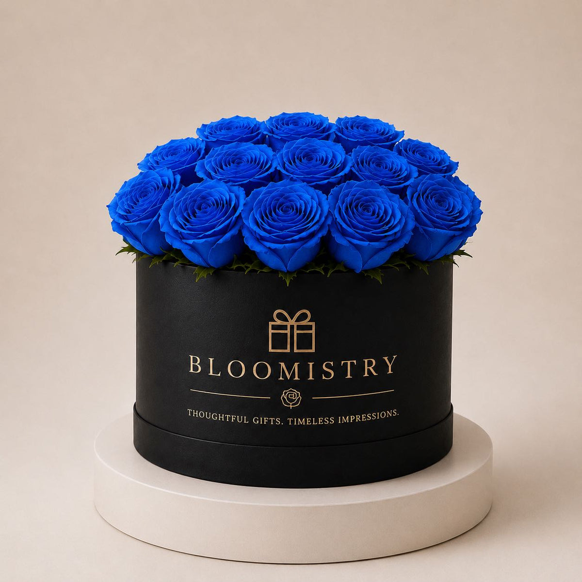 Blue rose in Black Box Classic