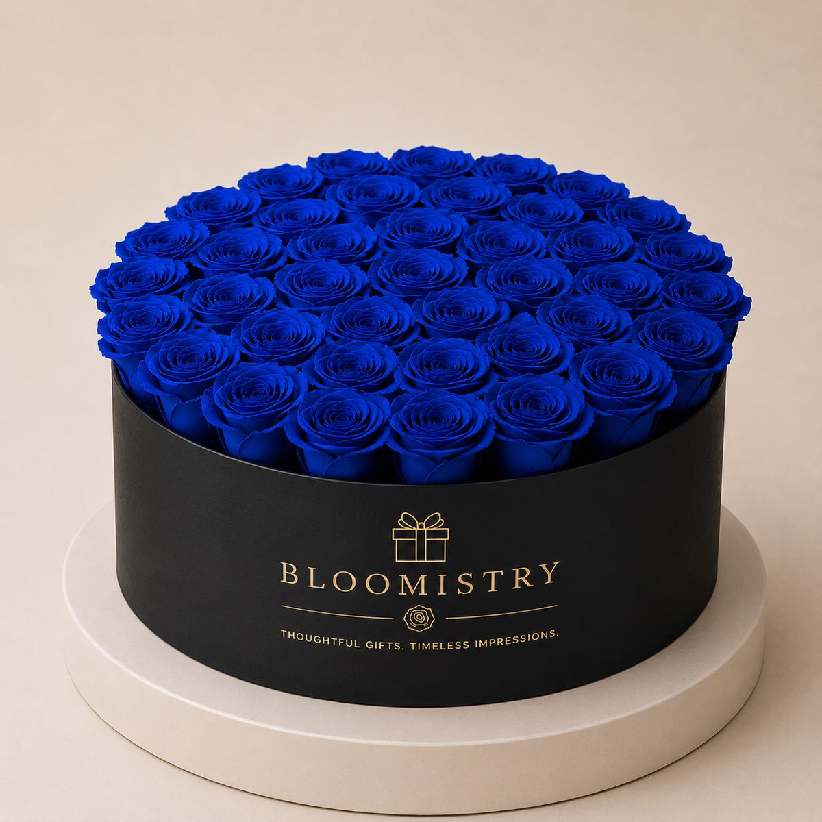 Blue rose in Black box deluxe