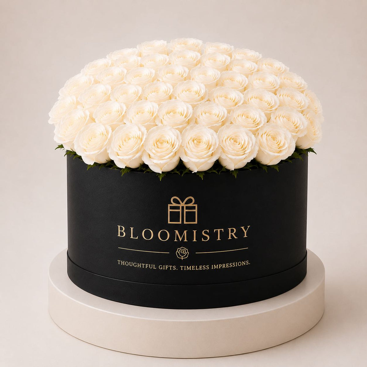 White rose in Black Box deluxe