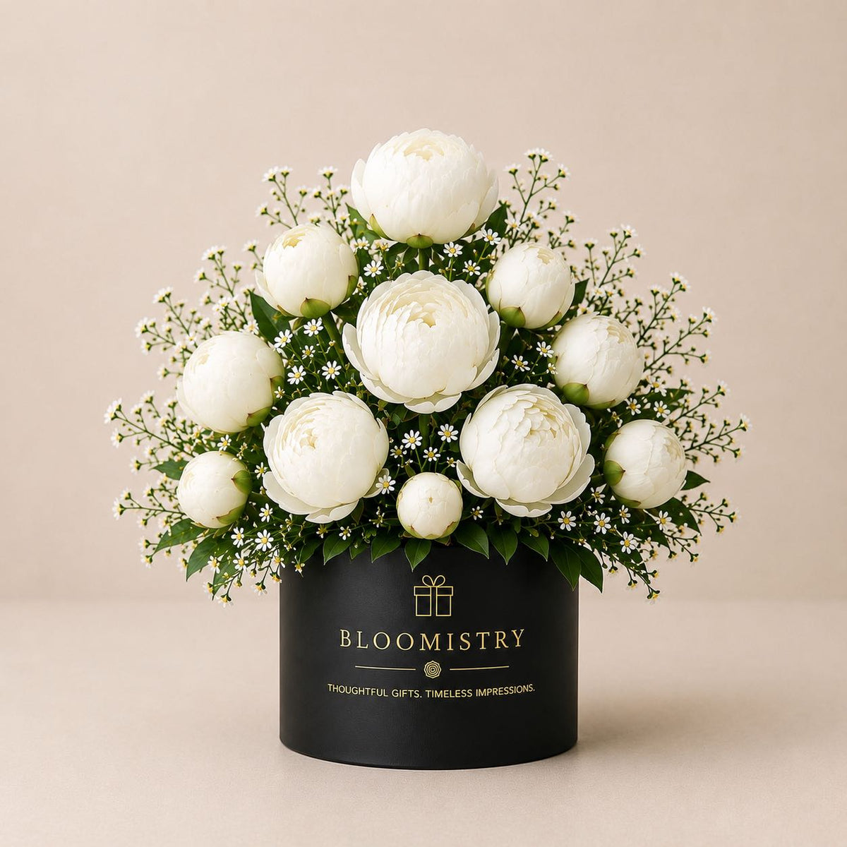 White peony In black box premium