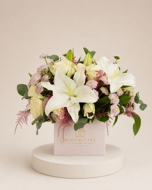 Blush and Bloom — fresh flower arrangement delivered across the UAE by Bloomistry