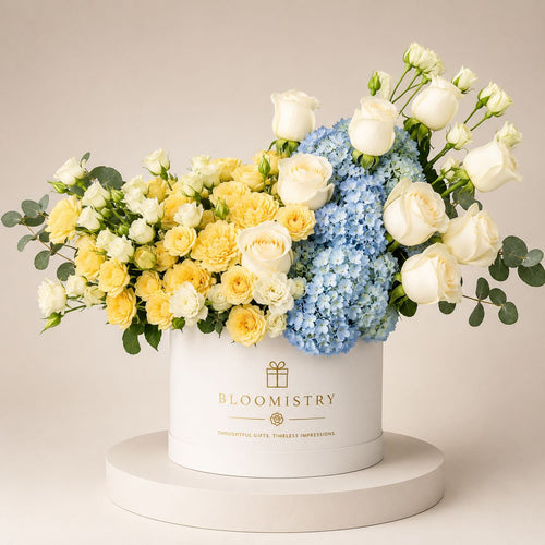 Cerulean Buttercream Grand — fresh flower arrangement delivered across the UAE by Bloomistry