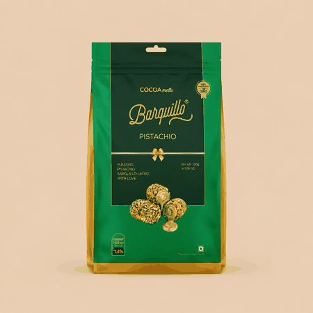 Barquillo pistachio pouch