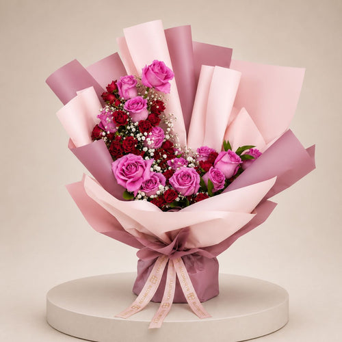 Crescent Améthyste Berry — fresh flower arrangement delivered across the UAE by Bloomistry