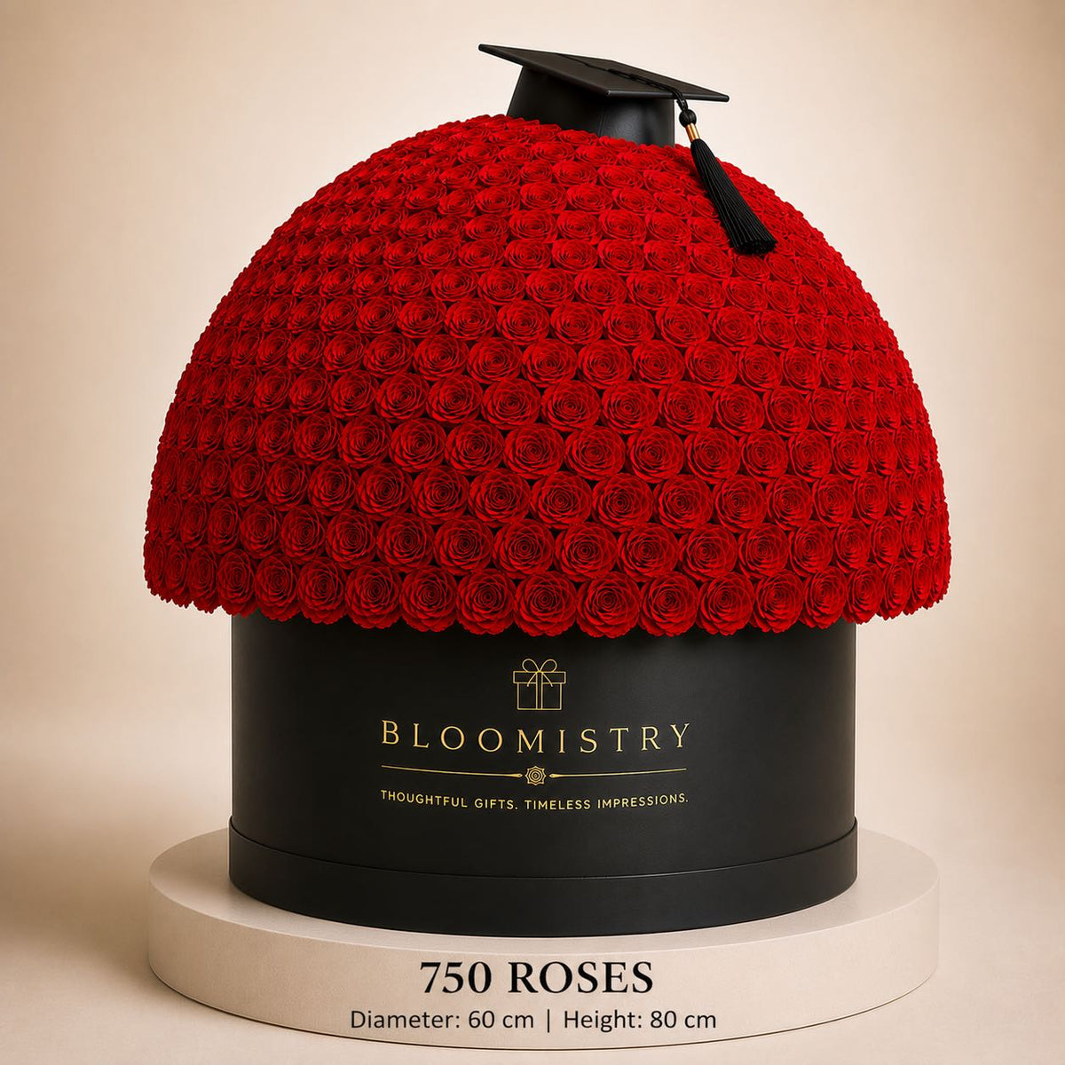 Red Rose in black Box Deluxe