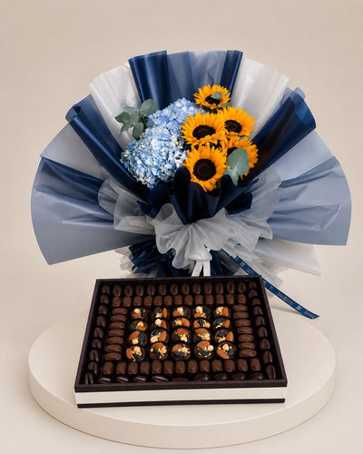 Joyful Flowers and Chocolates Gift Set — delivered across the UAE by Bloomistry