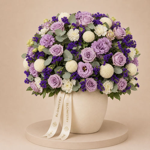 Moonlit Amethyst — purple flower arrangement delivered across the UAE by Bloomistry