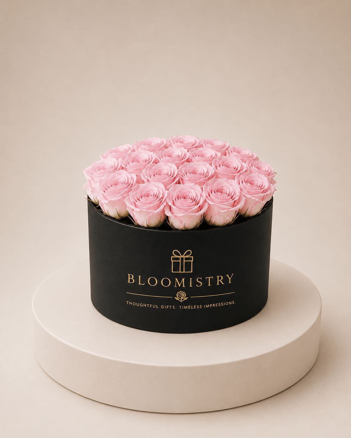 Pink rose in Black box classic