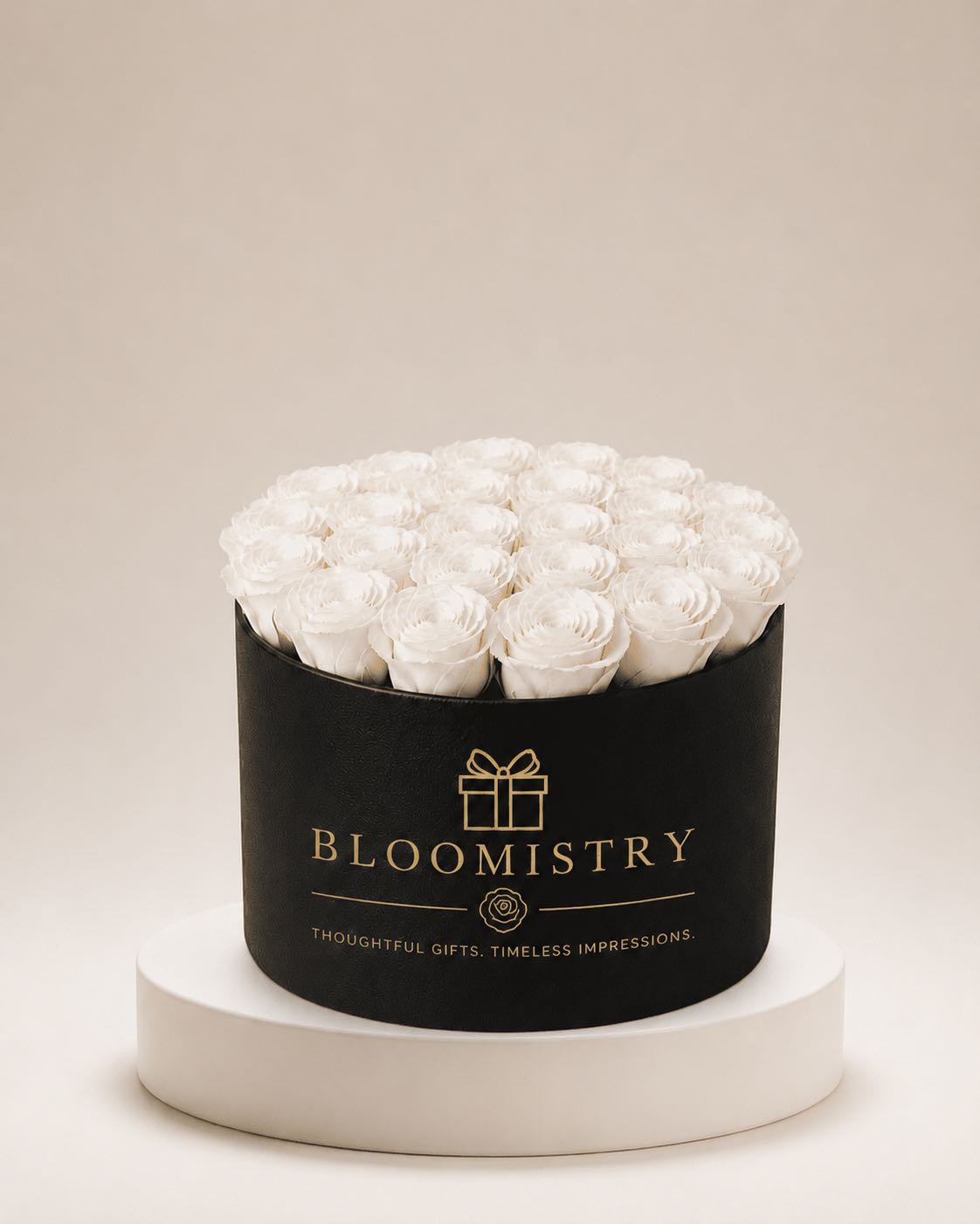 White rose in Black box - Premium