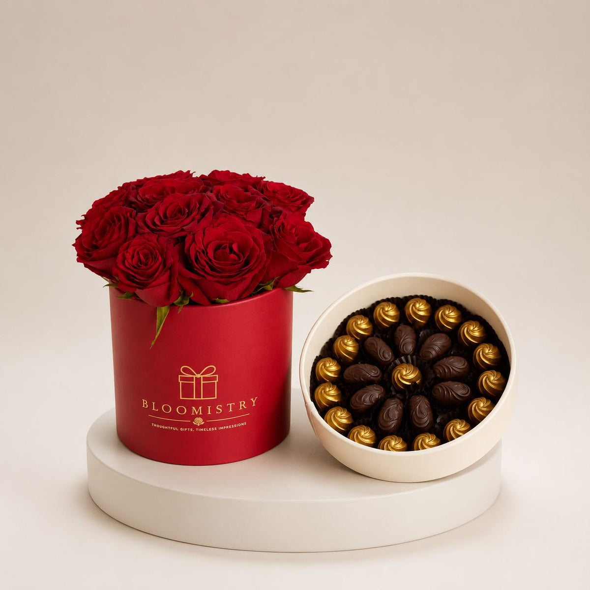 Red Rose and Chocolate Luxury Set — roses with chocolate delivered across the UAE by Bloomistry
