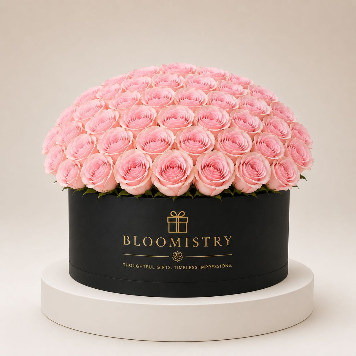 Rose Bouquet in Box, pink roses — delivered across the UAE by Bloomistry