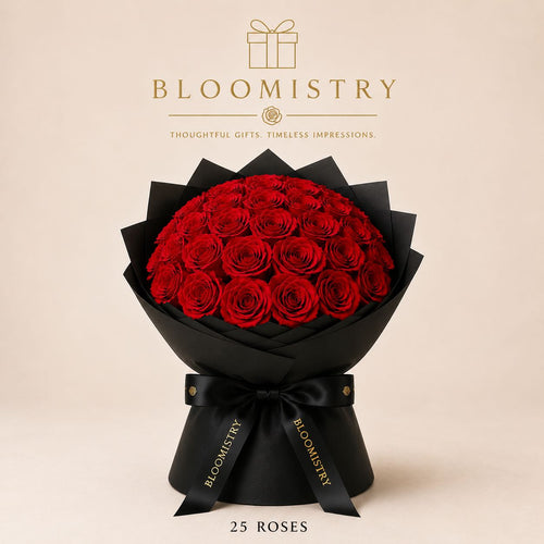 Red rose in Black wrapping classic