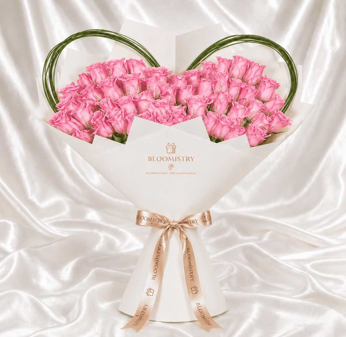 Rose Heart Fan Bouquet, fourth view — delivered across the UAE by Bloomistry