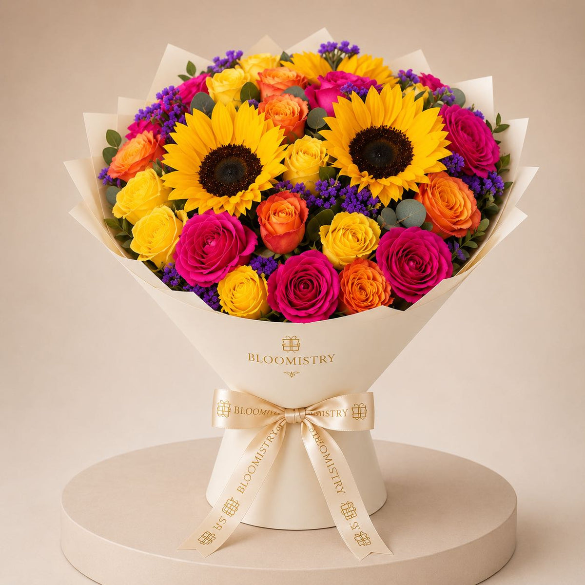 Sunshine Mixed Flower Bouquet — fresh flower arrangement delivered across the UAE by Bloomistry