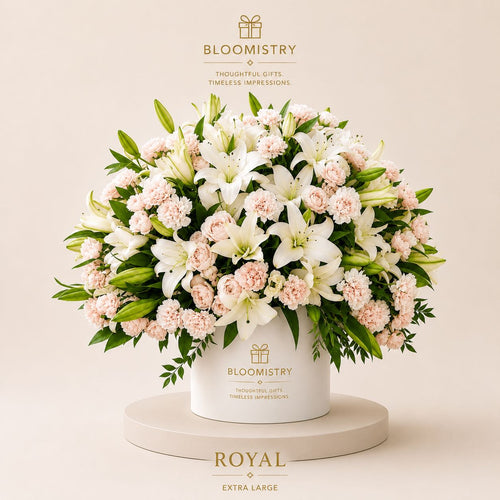 The Royal Pastel, Classic size — pastel flower arrangement delivered across the UAE by Bloomistry