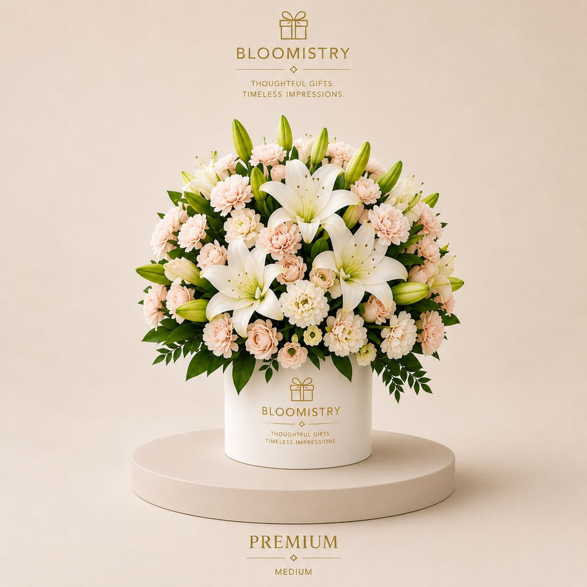 The Royal Pastel, Deluxe size — pastel flower arrangement delivered across the UAE by Bloomistry