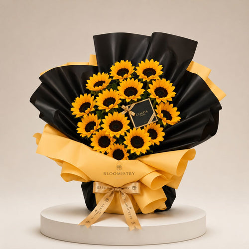 Bold Sunflower Bouquet — sunflower arrangement delivered across the UAE by Bloomistry