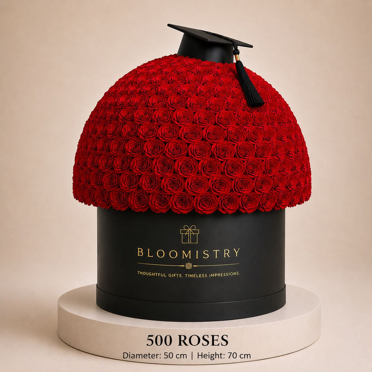 Red Rose in black Box Premium