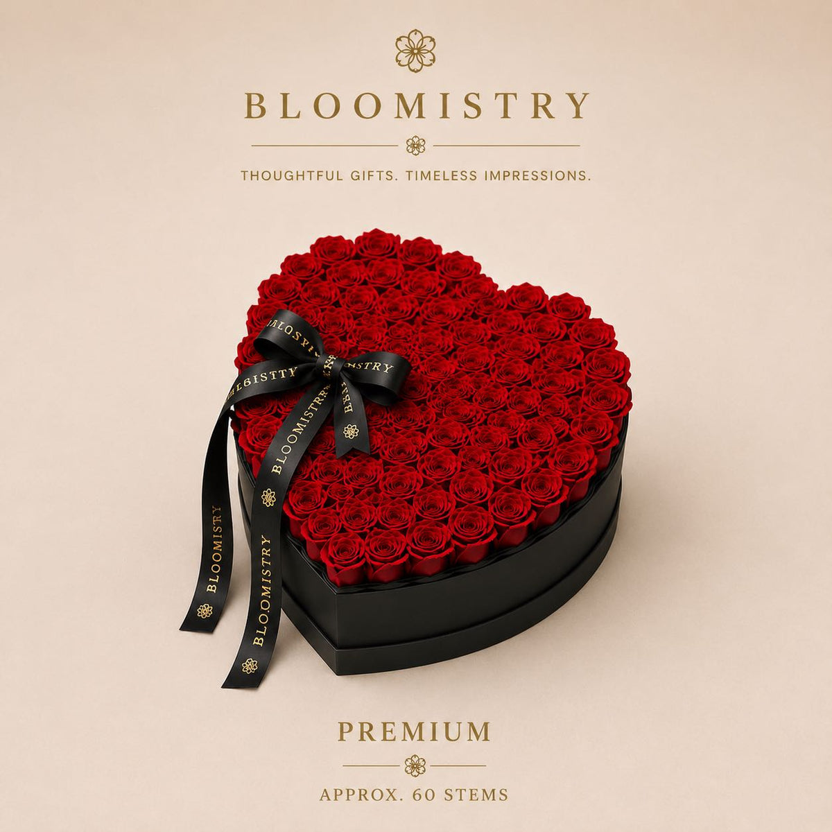 Red rose in black box Premium