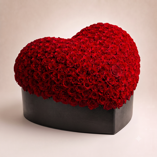 Noir Scarlet Amour Rose — fresh flower arrangement delivered across the UAE by Bloomistry