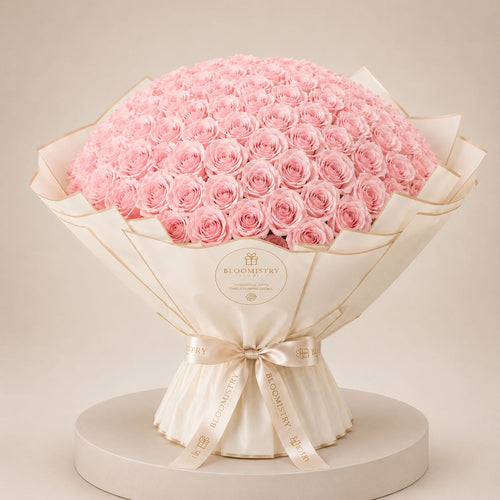 Ohara Rose Romance Arrangement — fresh flower arrangement delivered across the UAE by Bloomistry
