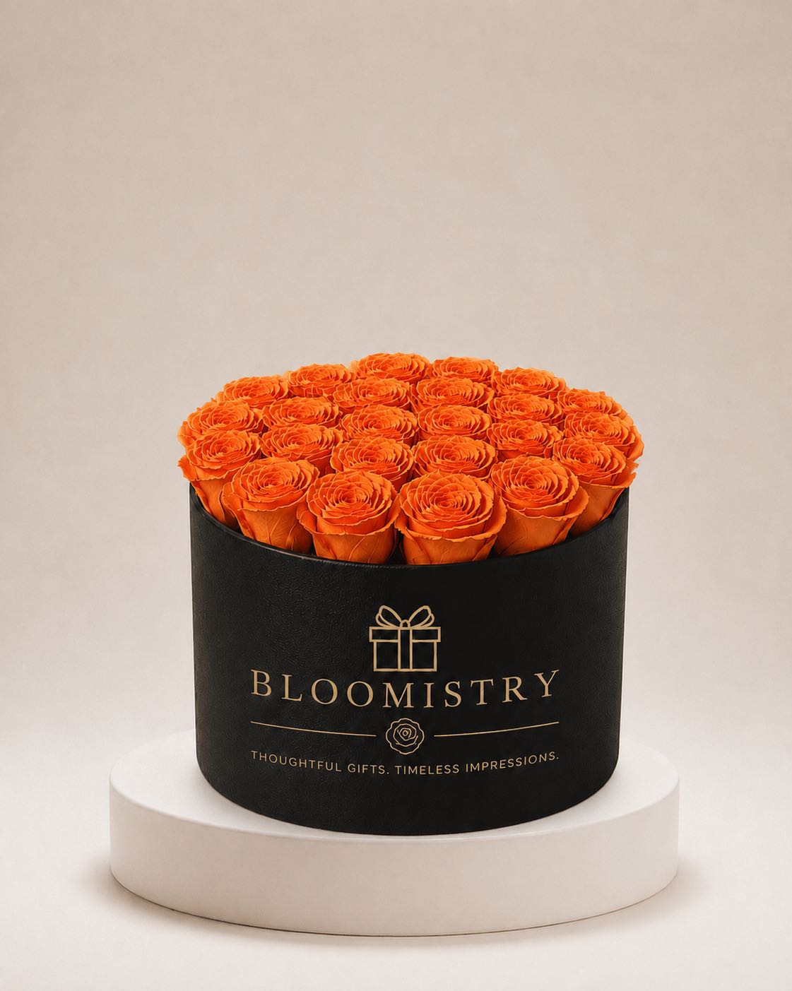 Orange rose in Black box premium