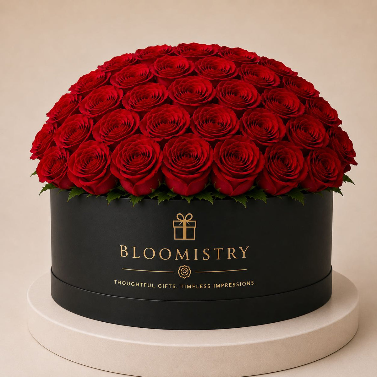 Red rose in Black Box deluxe