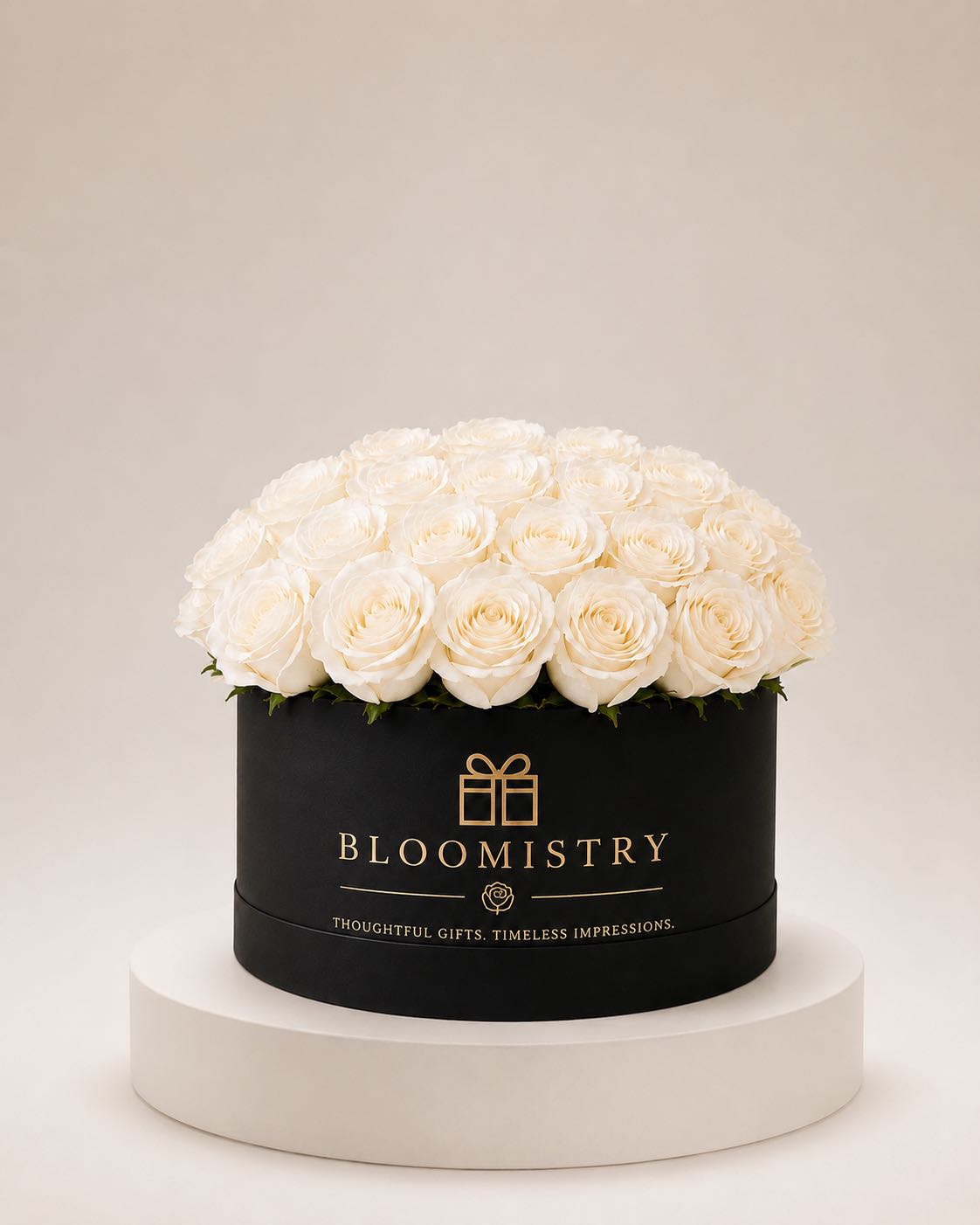 White rose in Black Box Premium