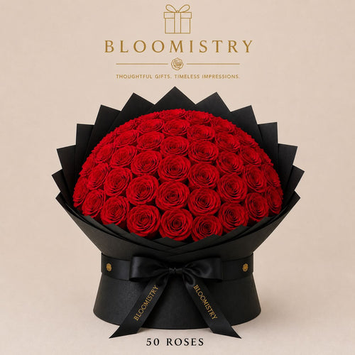 Red Rose in Black wrapping deluxe